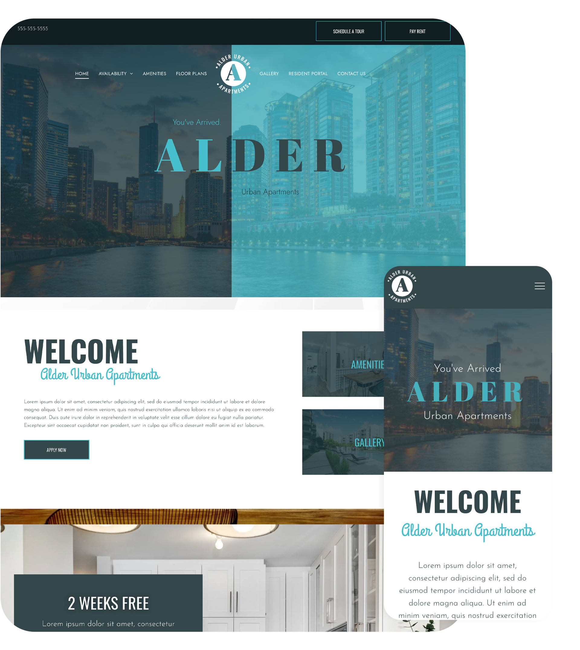 AppFolio Sites Alder Layout