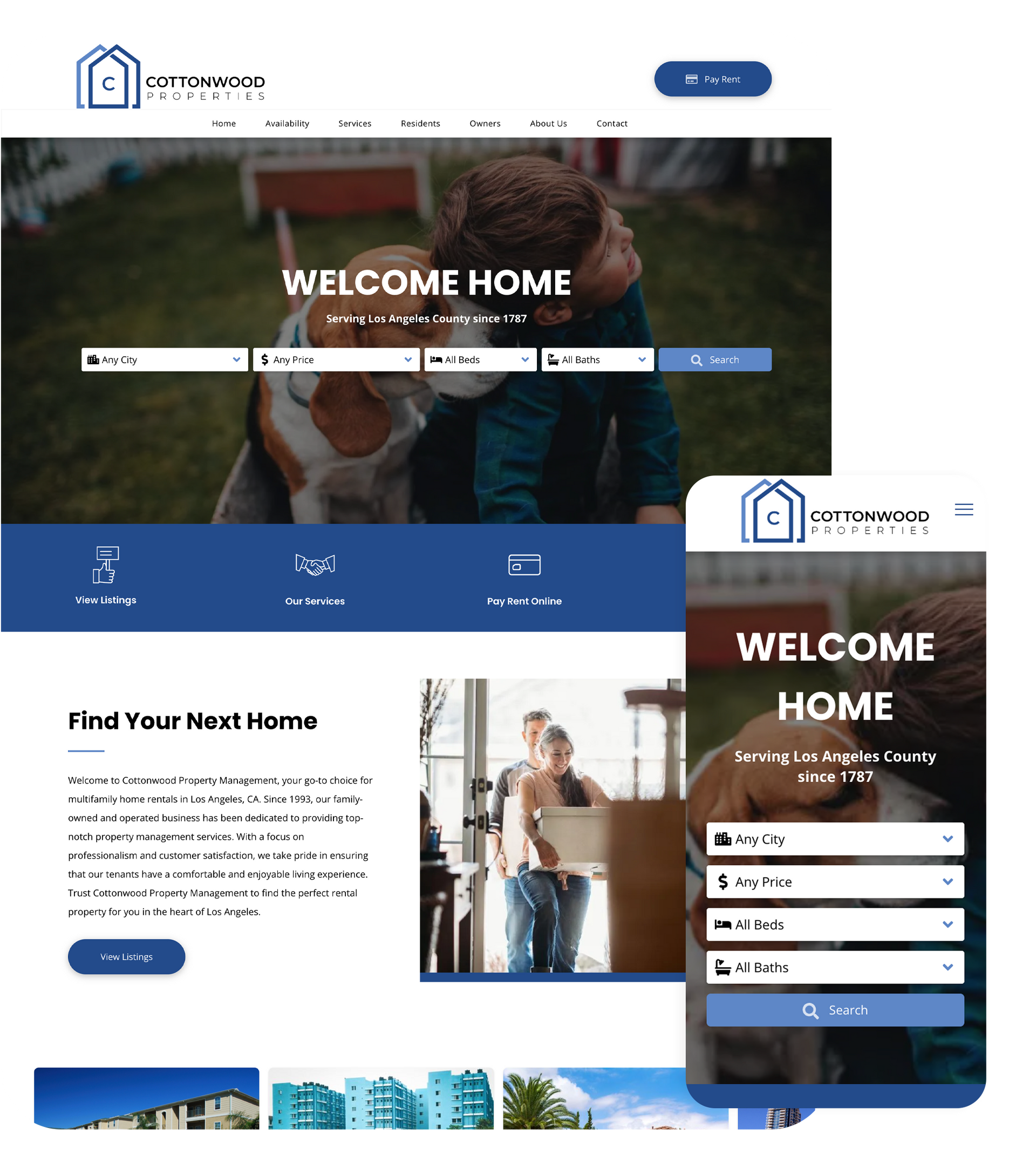 AppFolio Sites Cottonwood Layout