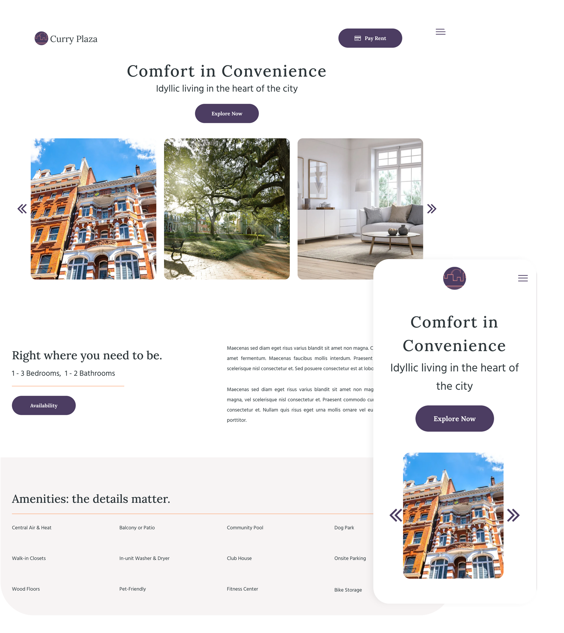 AppFolio Sites Curry Layout