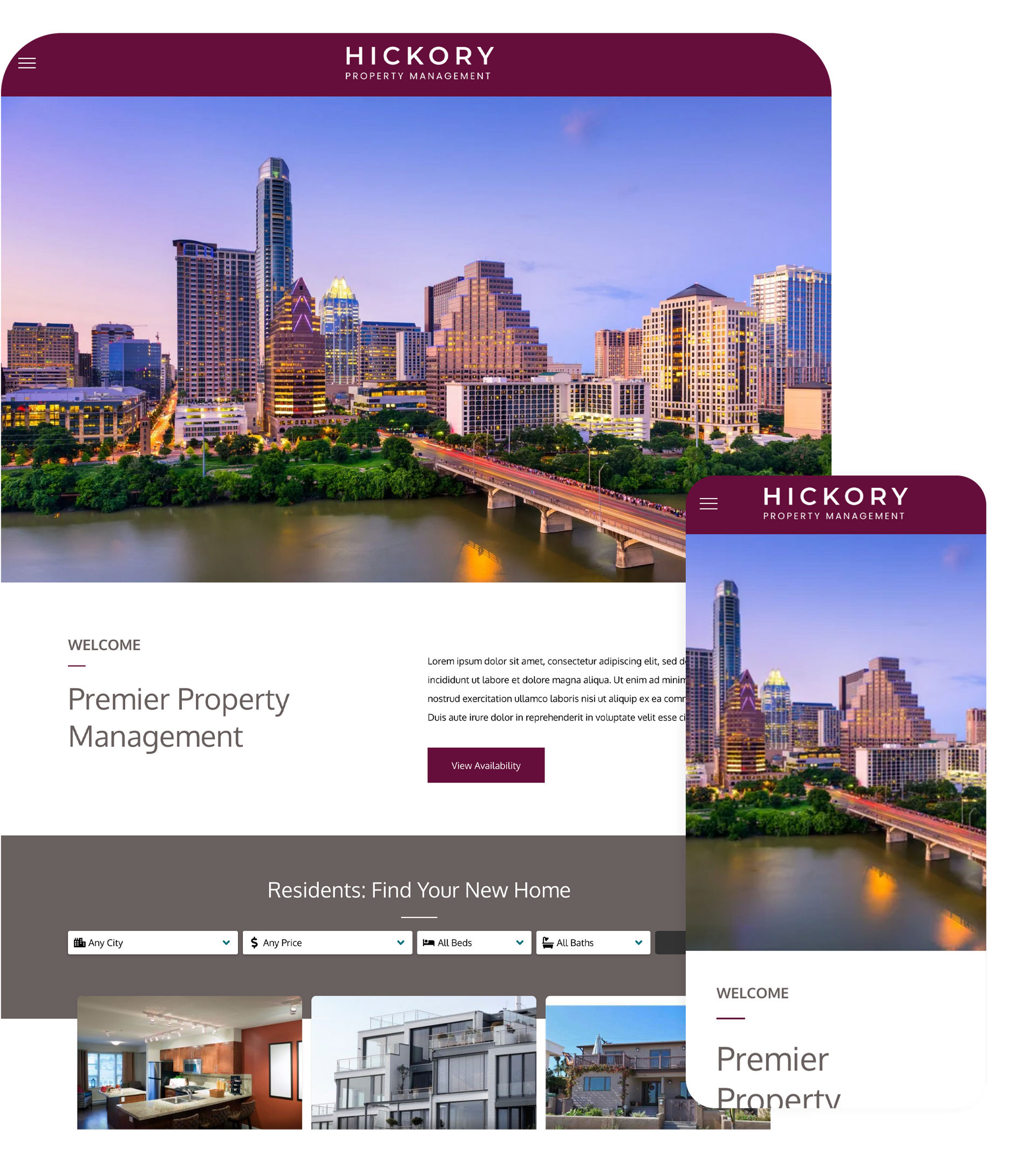 AppFolio Sites Hickory Layout