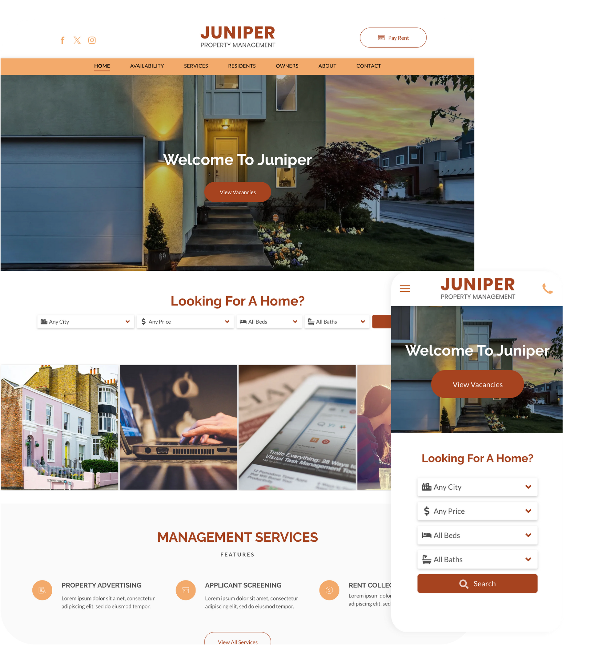 AppFolio Sites Juniper Layout