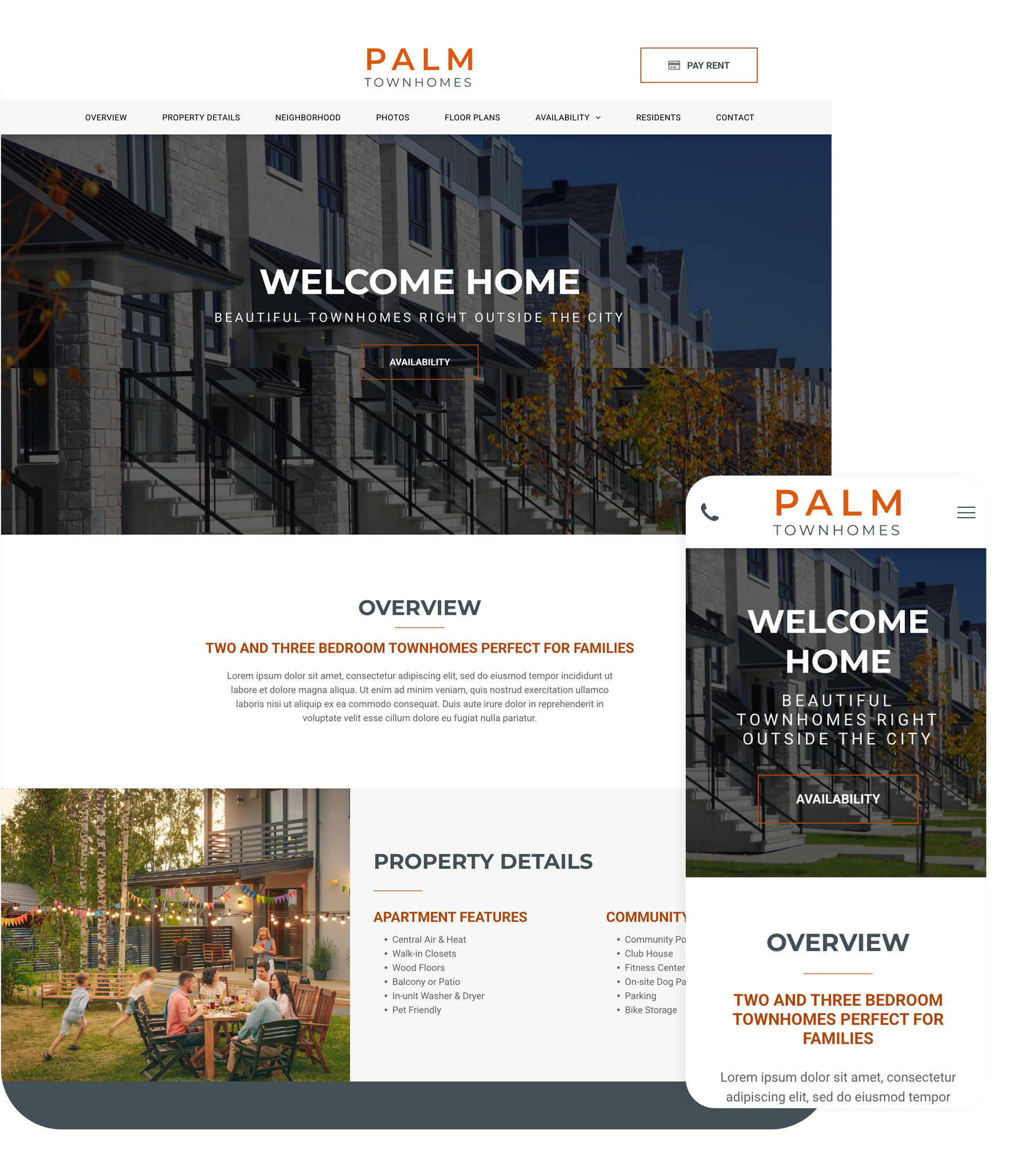 AppFolio Sites Palm Layout
