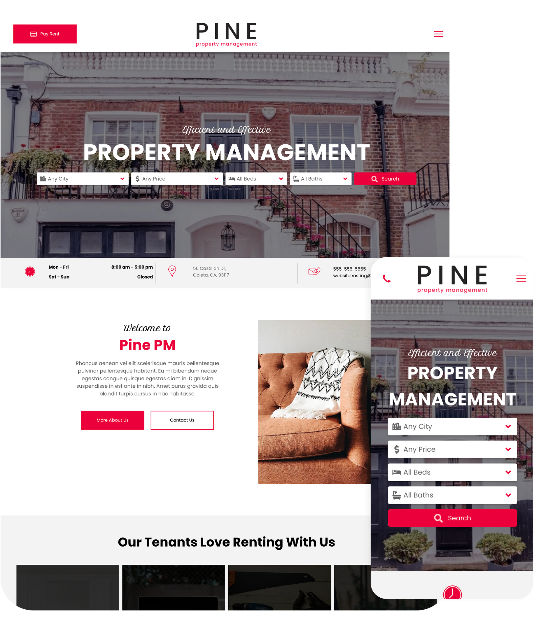 AppFolio Sites Pine Layout