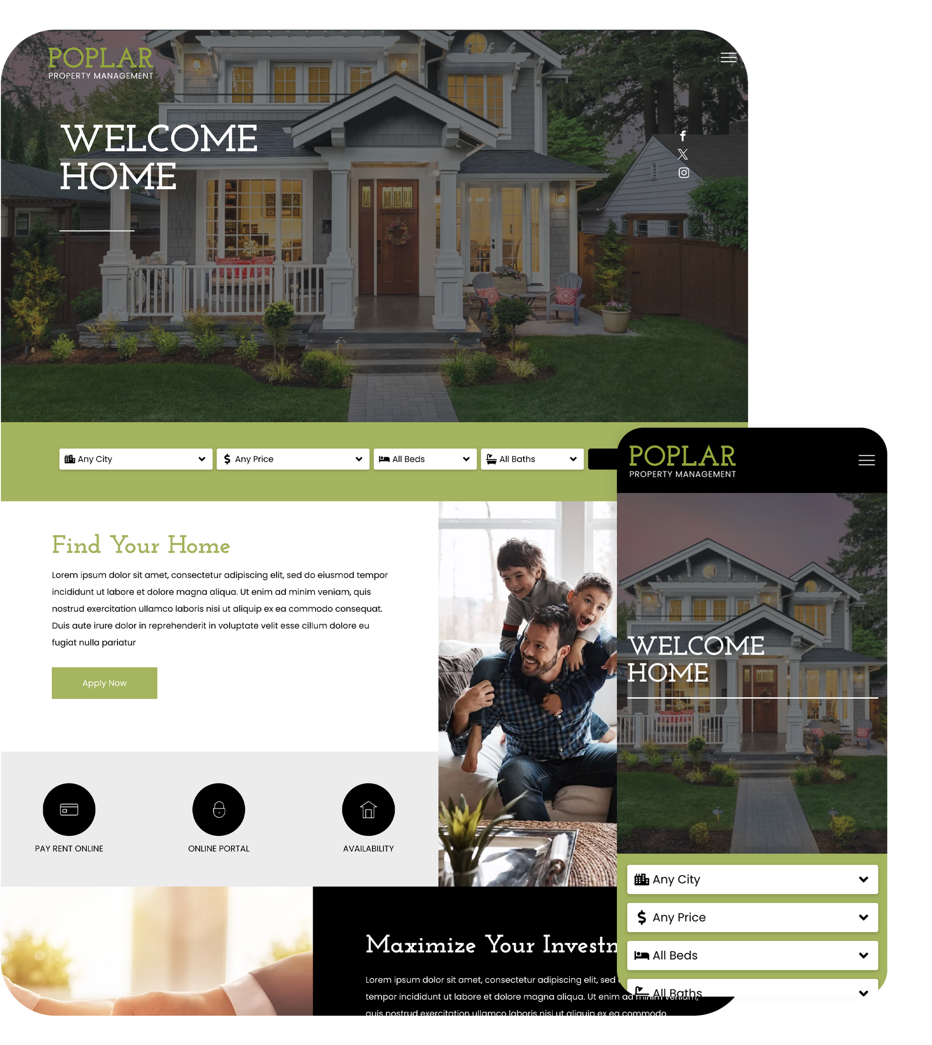AppFolio Sites Poplar Layout