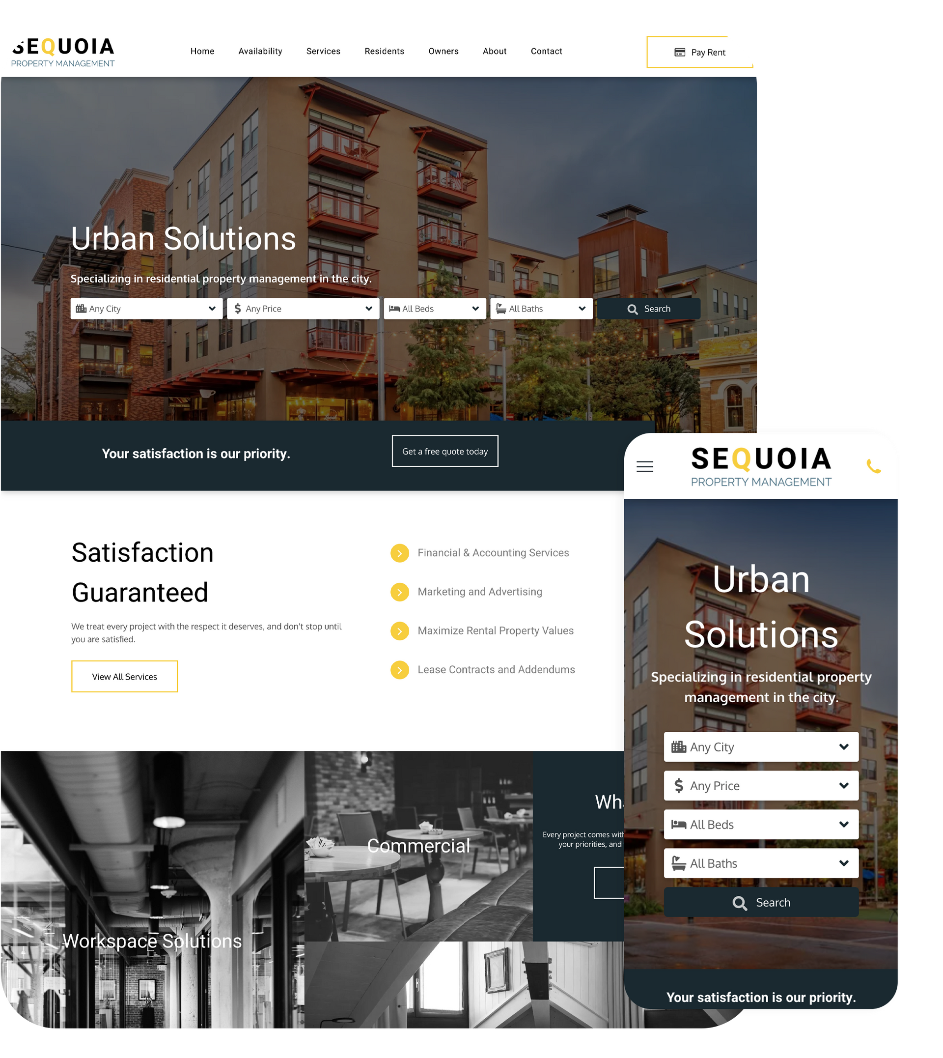 AppFolio Sites Sequoia Layout