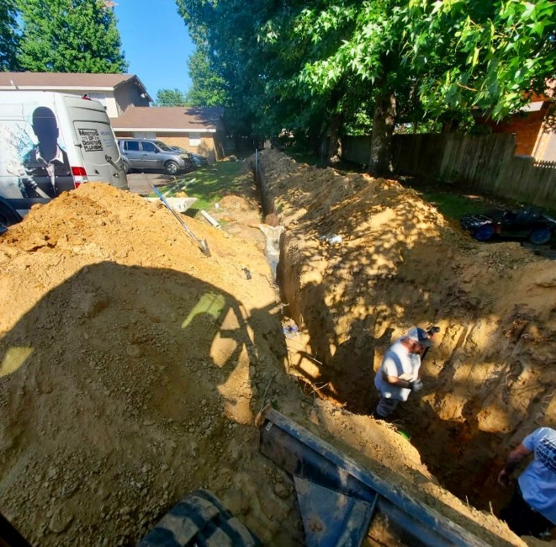 A water line replacement in Rogers, AR by Masters of Disasters Leak Detection