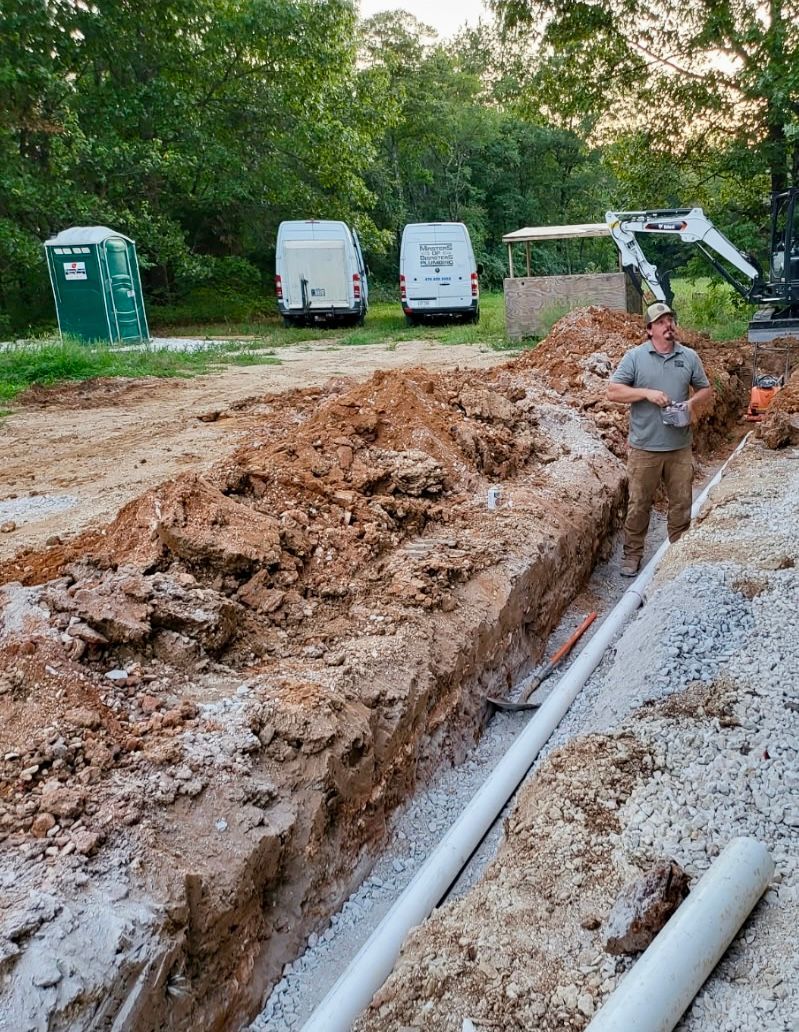 A water line replacement in Rogers, AR by Masters of Disasters Leak Detection