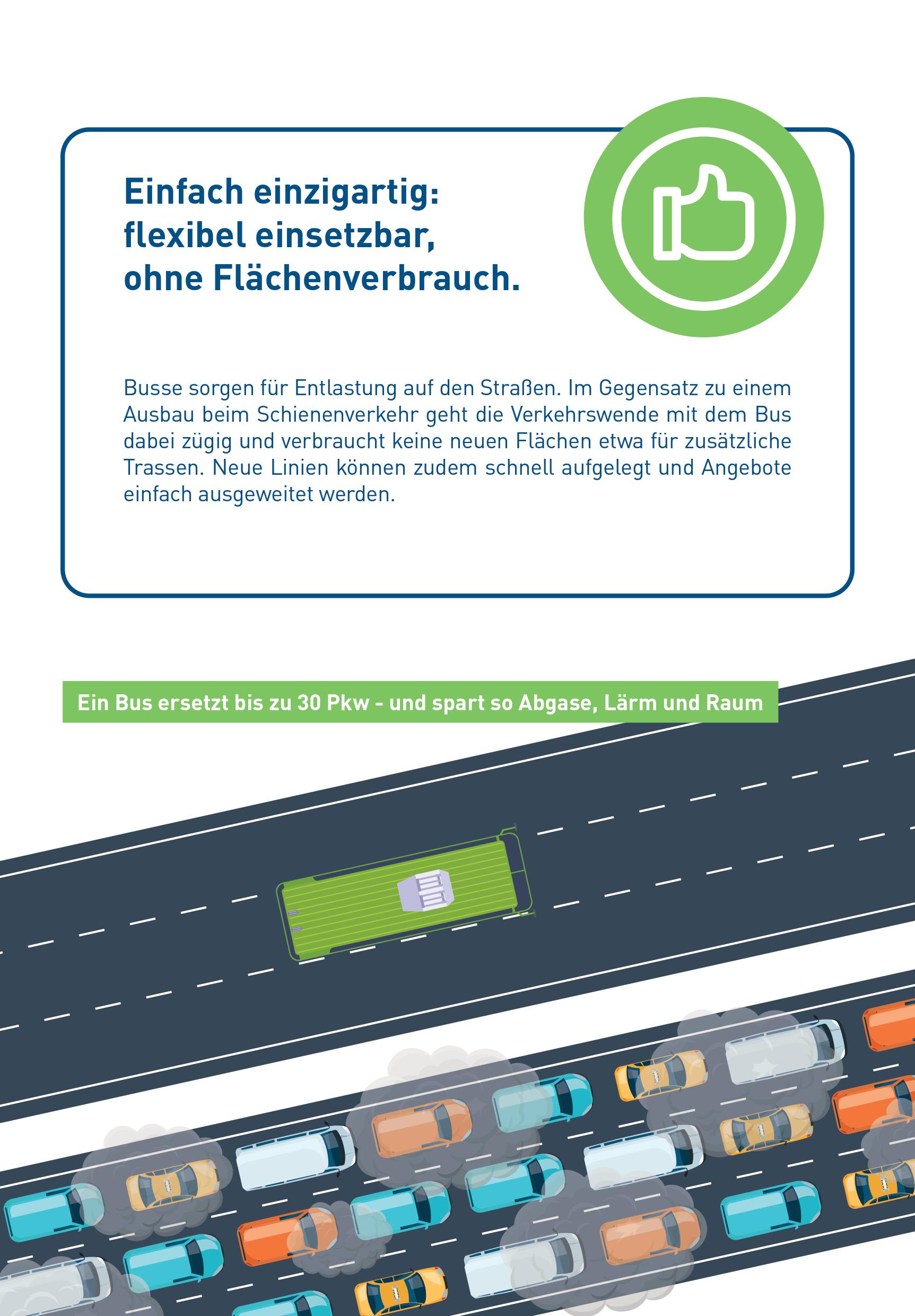 Eine Cartoon-Illustration einer Autobahn mit Autos darauf und einem Daumen-hoch-Symbol.