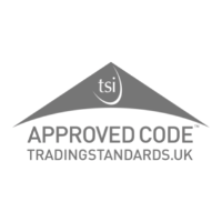 A logo for tsi approved code trading standards uk