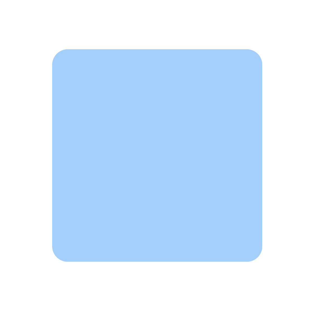 Light blue rounded square icon on a white background