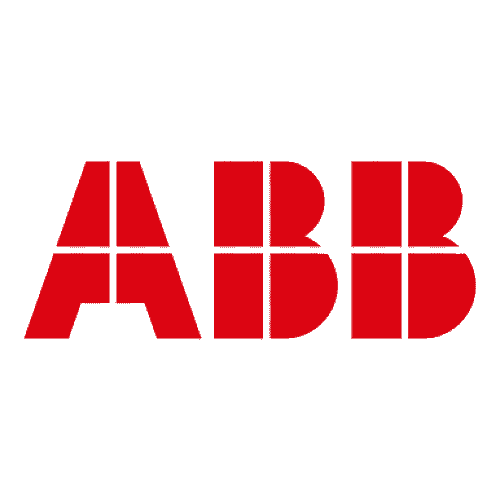 Red ABB logo on a white background
