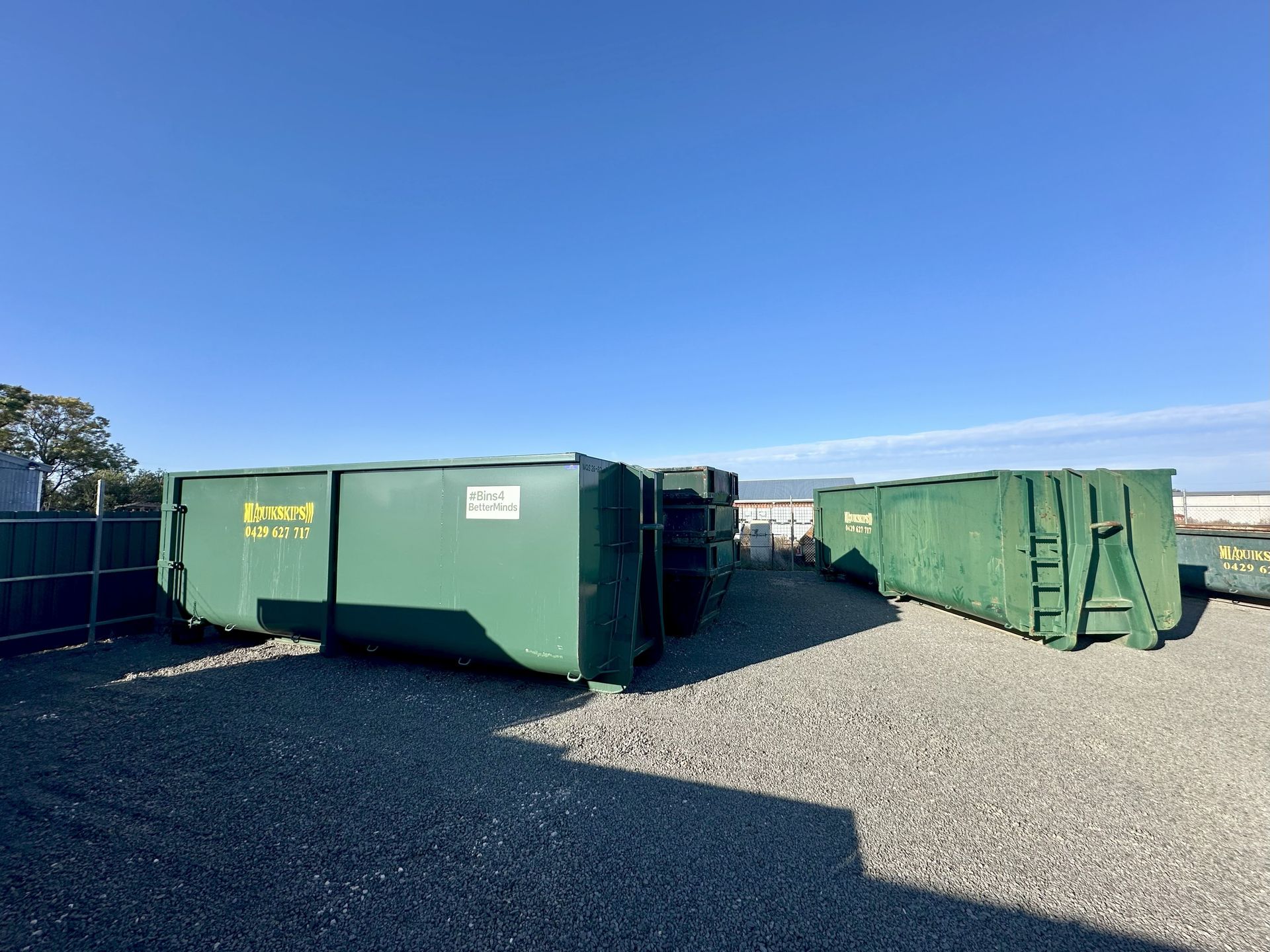 Griffith bin depot with MIA Quikskips bins – local skip bin supply & hire