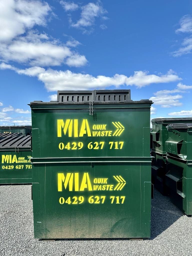 MIA Quik Waste front lift bin for business waste – Griffith commercial bin hire
