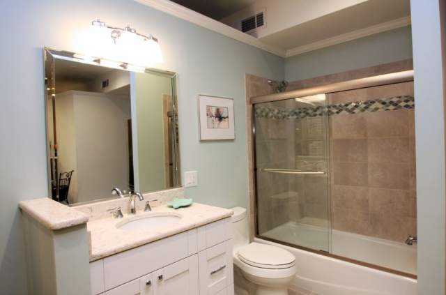 Bathroom Renovation— Bathroom with Sink and Bath tub in Virginia Beach, VA