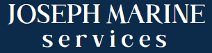 Joseph Marine Services text on a dark blue background.