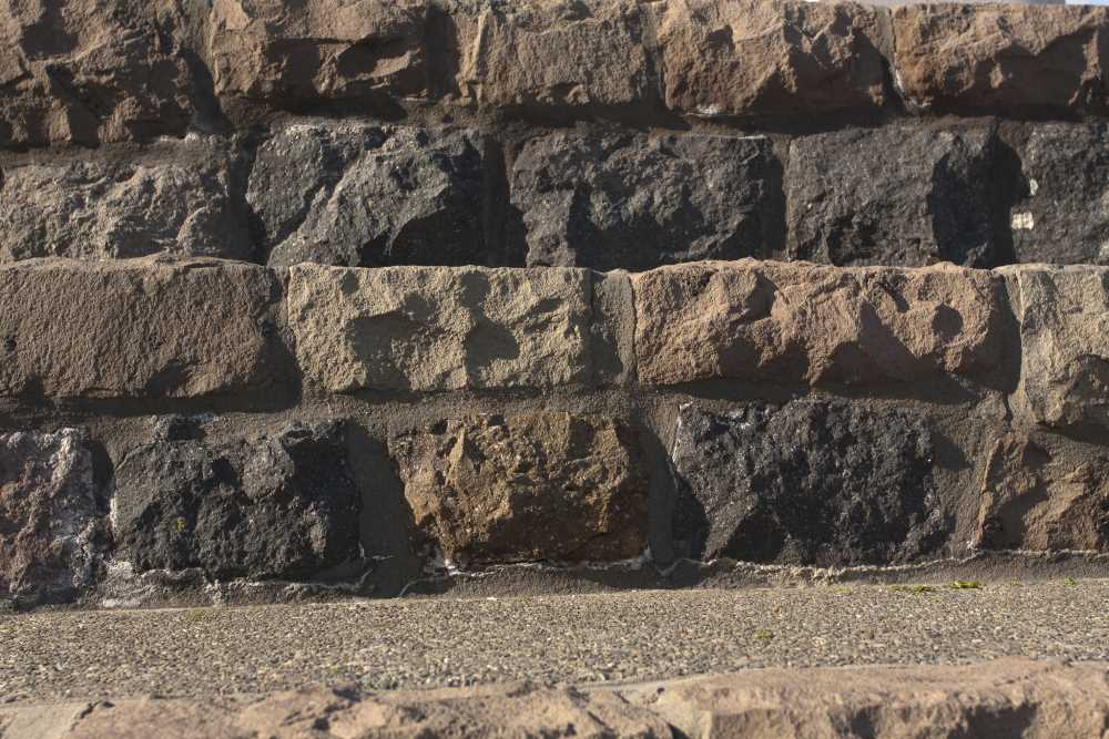 stonemason Scarborough sea stone wall