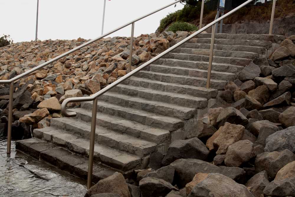 stonemason Scarborough sea stair made of stone
