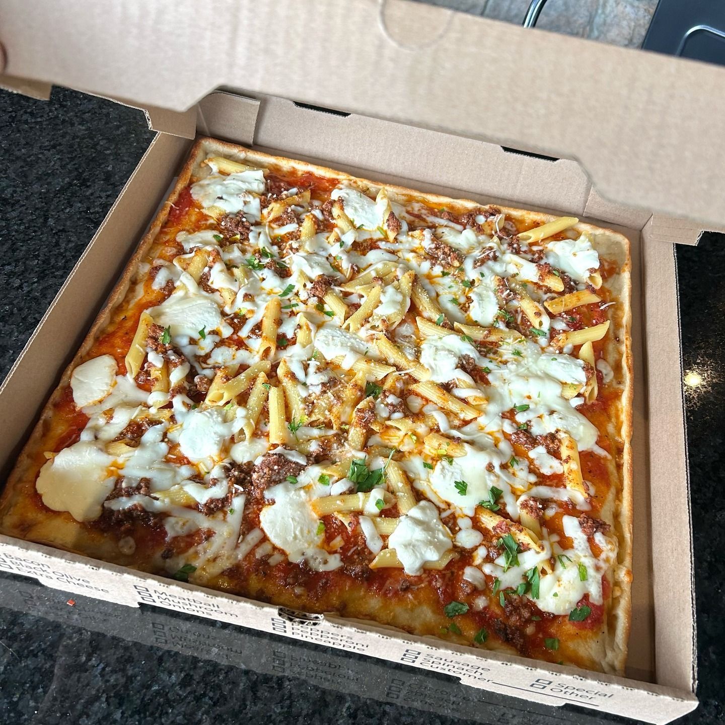Baked Ziti Pizza