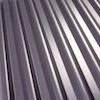 A close up of a metal roof with a striped pattern.