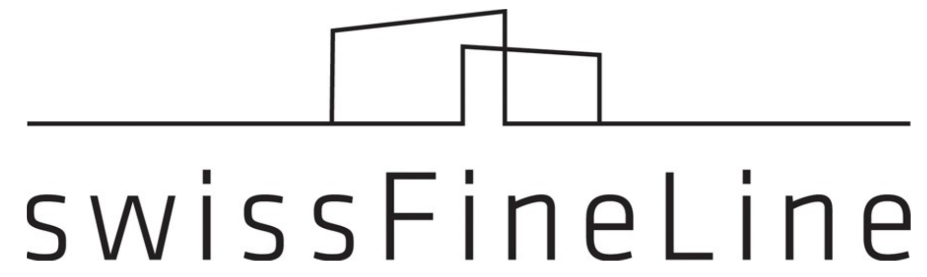 A black and white logo for swiss fineline