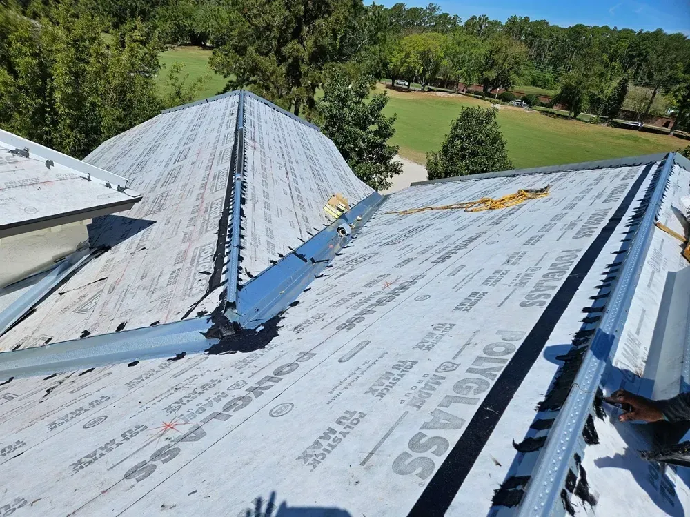 Metal roof with