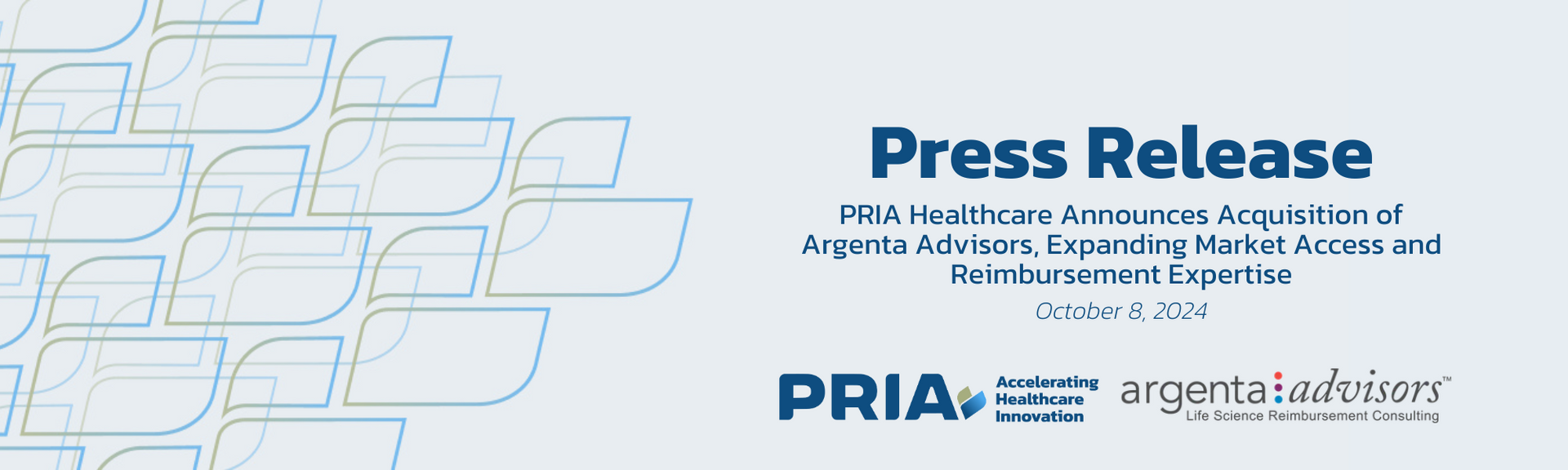 PRIA Healthcare Argenta Advisors Acquisition Announcement