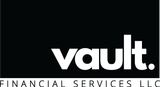 The word vault is written in black on a white background.