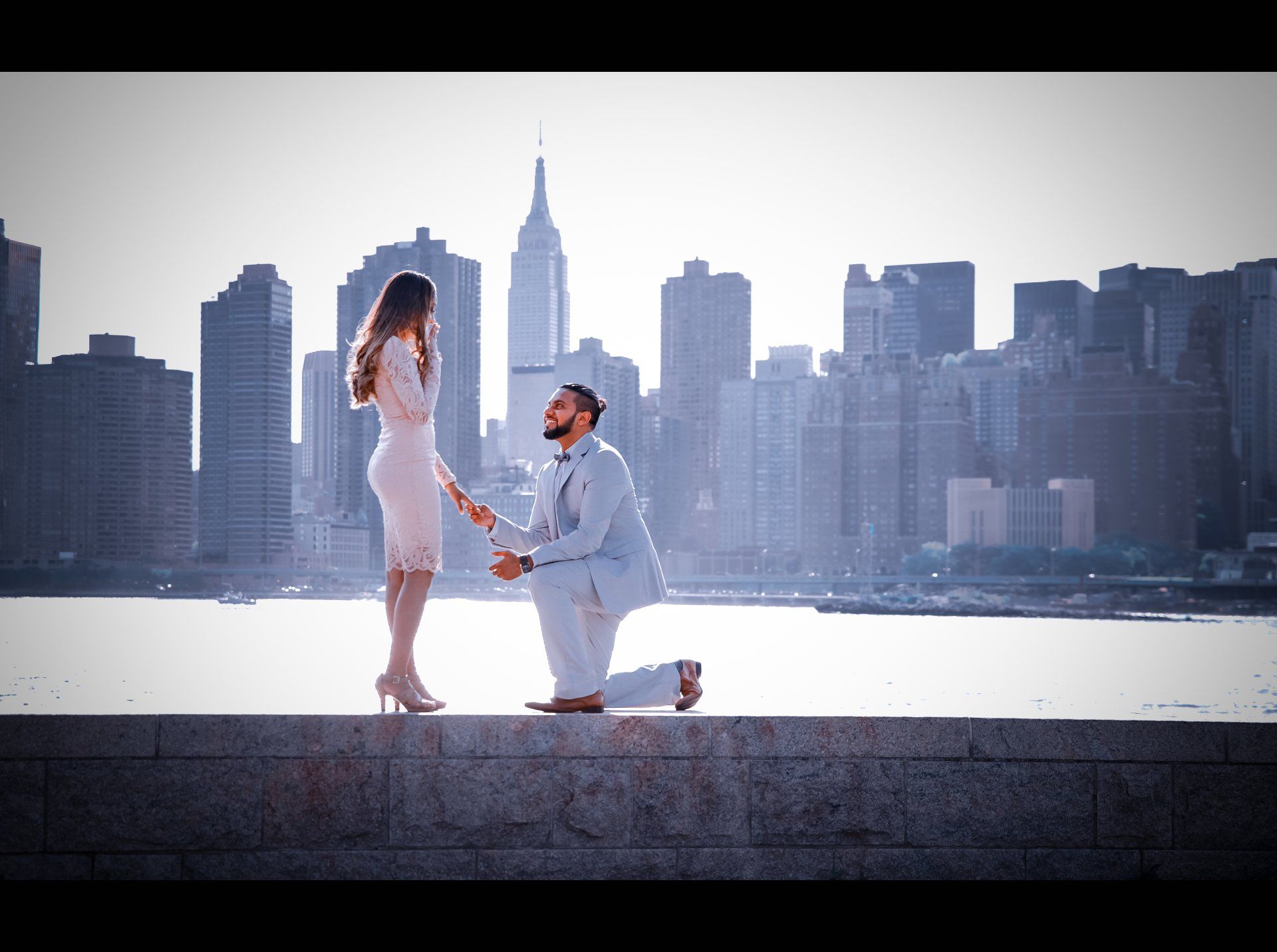 Engagement Photos | Engagement Shoot | Queens NYC Engagement Photographer | Couples Shoot | Gantry Plaza Park | Long Island City Photographer