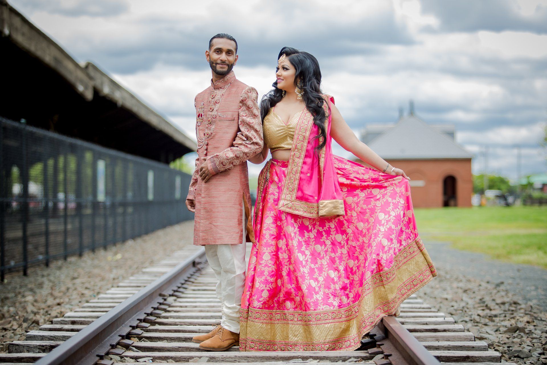Engagement Photos | Engagement Shoot | NYC Engagement Photographer | Couples Shoot | Train | indian engagement photos