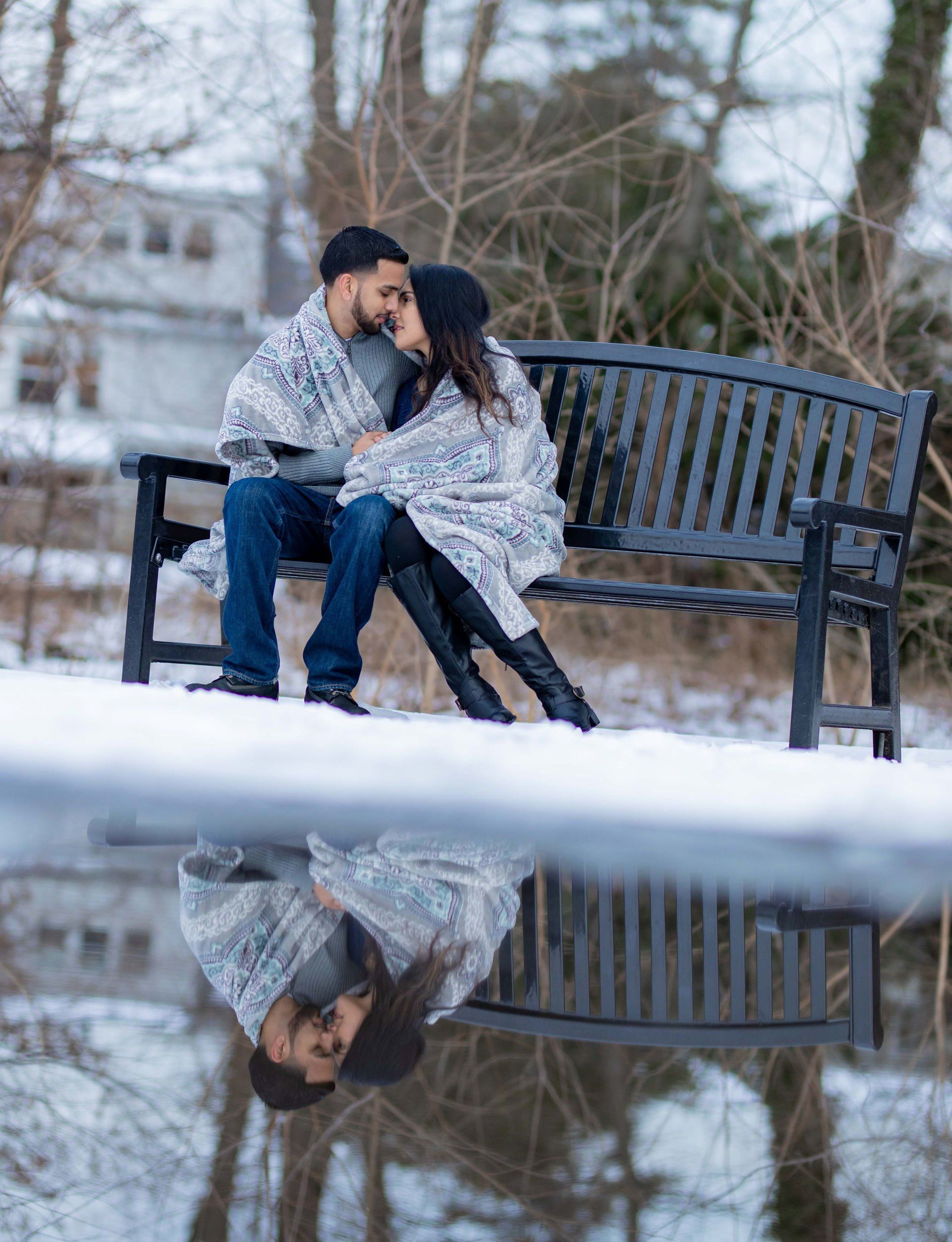 Winter Outdoor Engagement Photos | Outdoor Engagement Shoot | Snow Winter Engagement Photographer | Affordable Engagement Photos | Engagement Shoot | Couples Shoot
