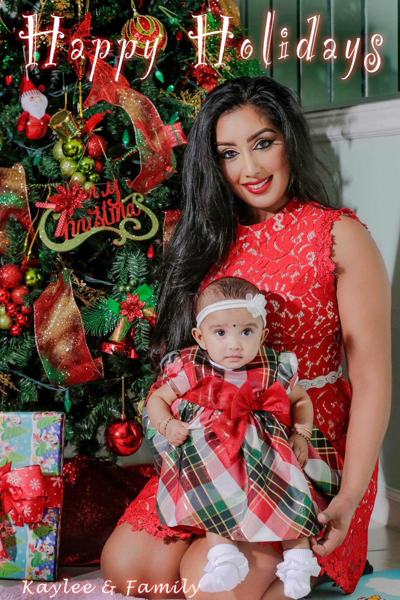 Family Baby Christmas Photos | Cute Baby Christmas Photos NYC | Creative Holiday Baby Photos New York | NYC Christmas Photoshoots with Props