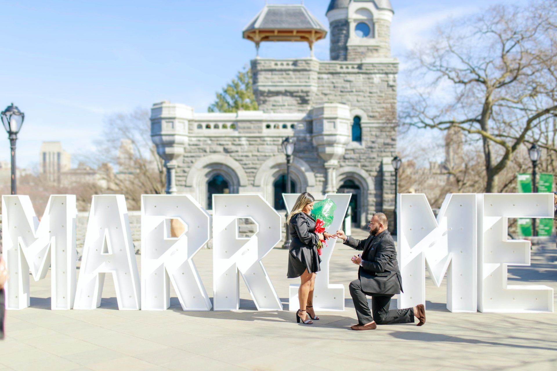 Outdoor Central Park Proposal Engagement Photos | Outdoor Central Park Proposal Engagement Shoot | Manhattan NYC Long Island NY Central Park Proposal Engagement Photographer | Central Park Outdoor Proposal Couples Shoot