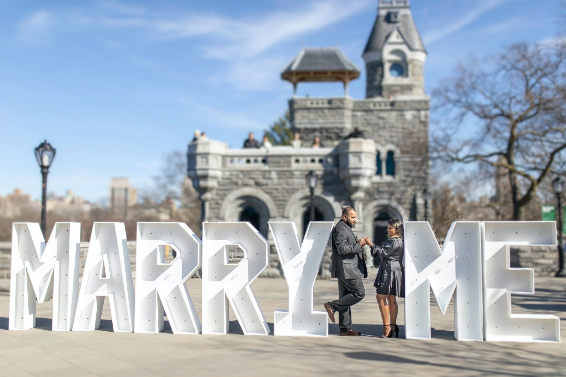 Outdoor Central Park Proposal Engagement Photos | Outdoor Central Park Proposal Engagement Shoot | Manhattan NYC Long Island NY Central Park Proposal Engagement Photographer | Central Park Outdoor Proposal Couples Shoot