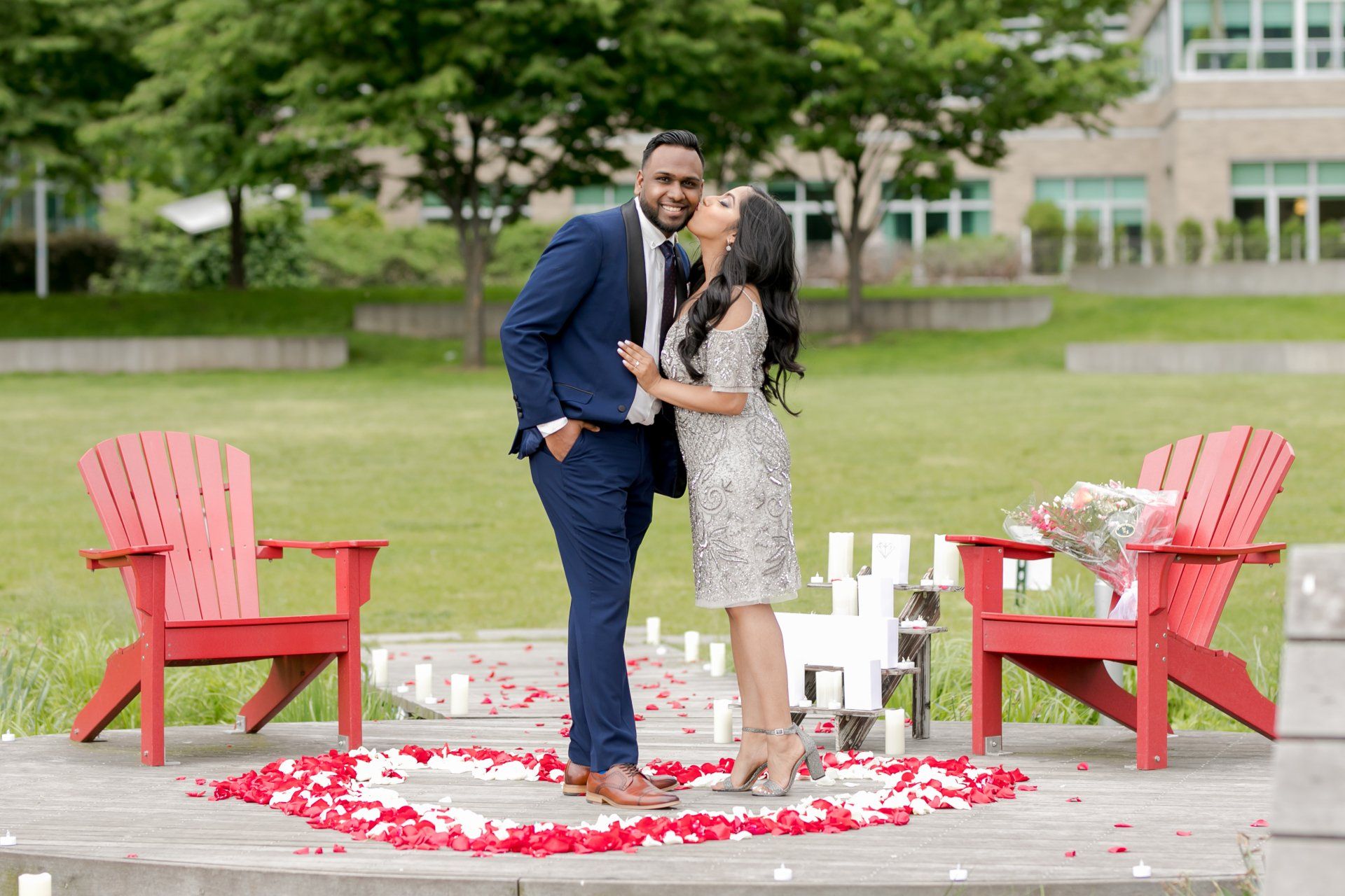 Outdoor Park Proposal Engagement Photos | Outdoor Proposal Engagement Shoot | Long Island NY Proposal Engagement Photographer | Outdoor Proposal Couples Shoot