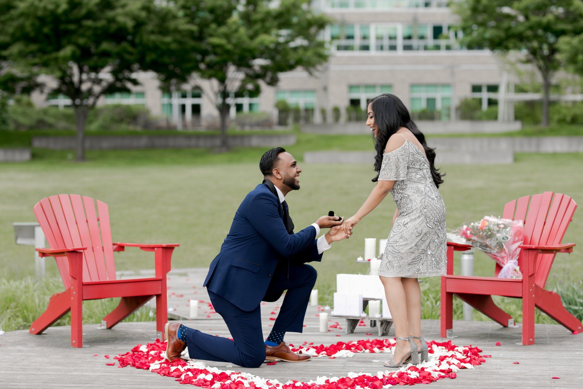 Outdoor Park Proposal Engagement Photos | Outdoor Proposal Engagement Shoot | Long Island NY Proposal Engagement Photographer | Outdoor Proposal Couples Shoot