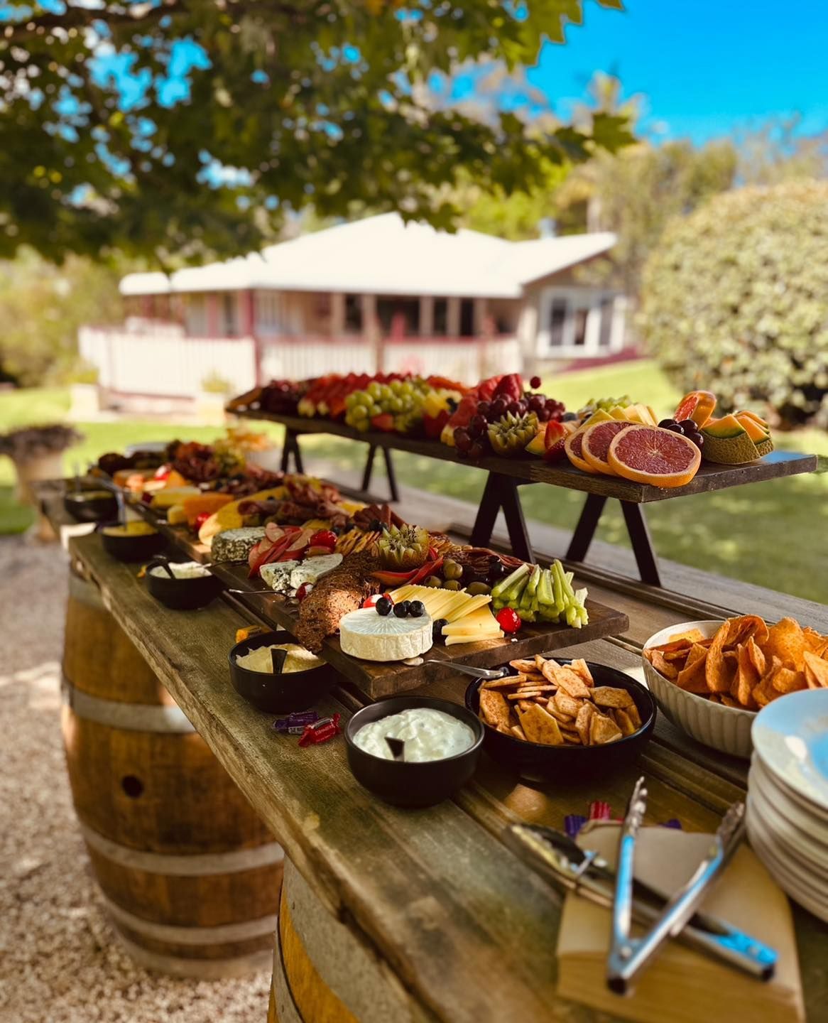 A Table Set Up With Food Platters — Central Coast Events in Berkeley Vale, NSW