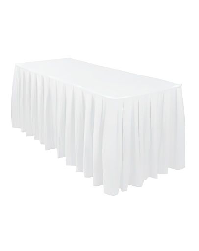 White Table Skirting ― Central Coast Events in Berkeley Vale, NSW