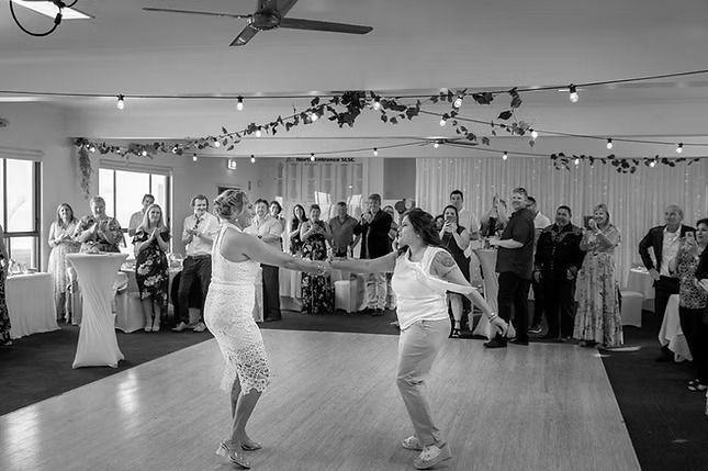 Two Women Are Dancing on a Dance Floor at a Wedding Reception ― Central Coast Events in Berkeley Vale, NSW