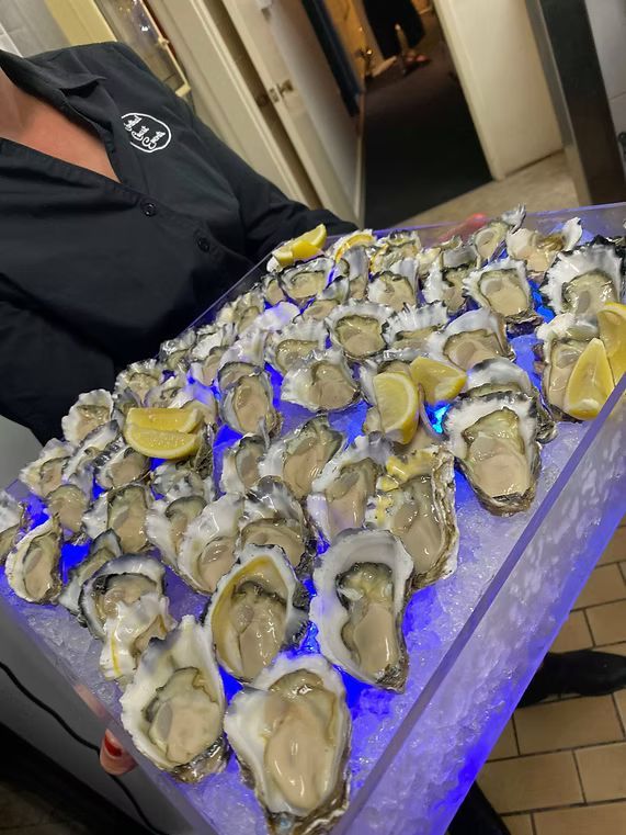 A Person is Holding a Tray of Oysters on Ice ― Central Coast Events in Berkeley Vale, NSW