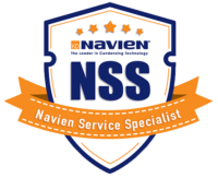 A logo for a company called navien service specialist