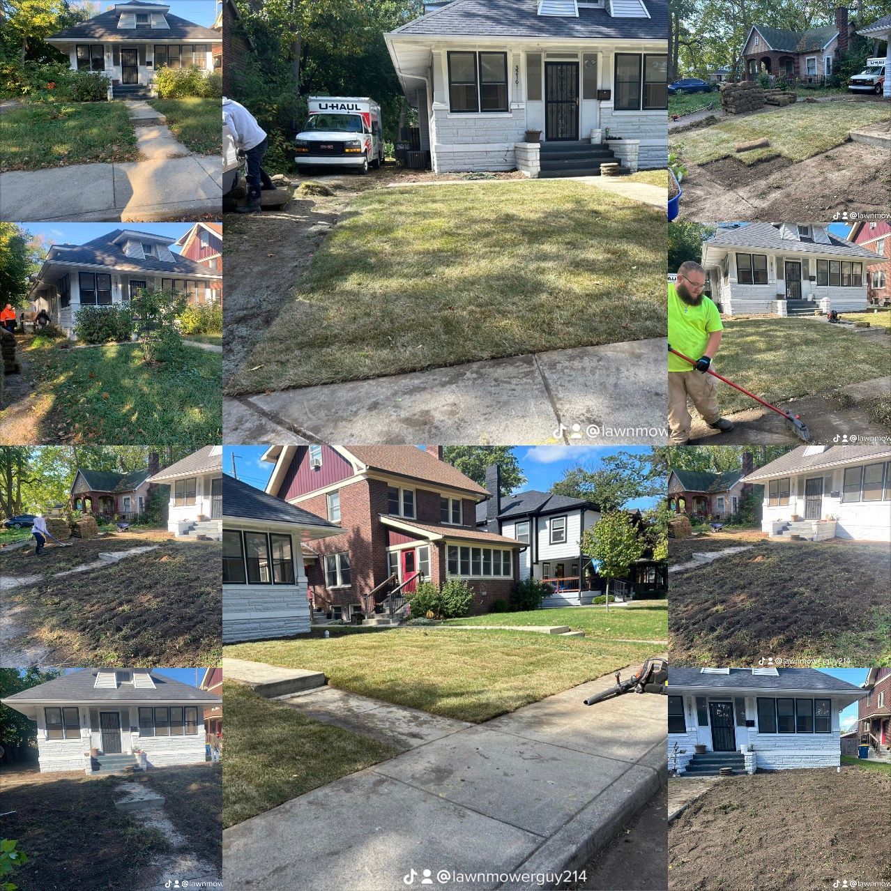A collage of pictures of a house being remodeled
