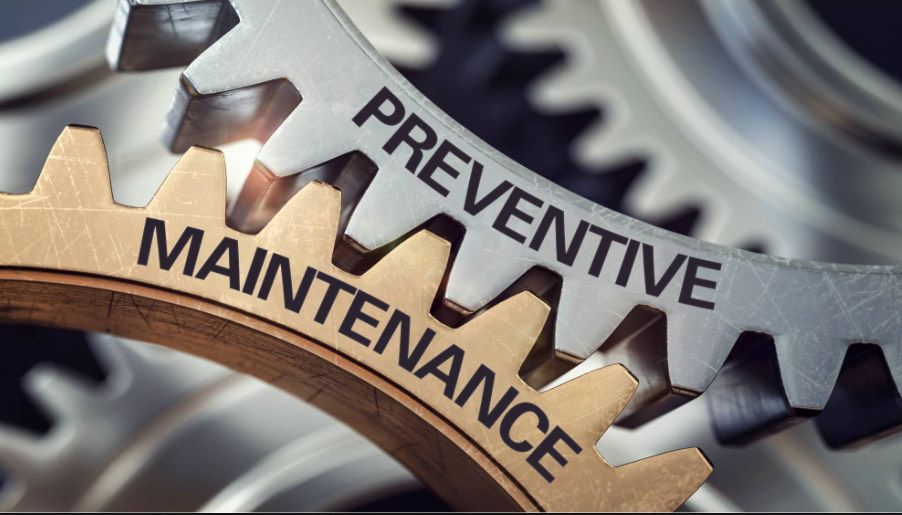 Gears meshing, gold and silver, labeled 