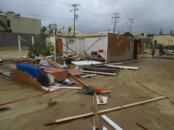 Many businesses, homes and churches suffered extensive damage in the storm. Photo courtesy of Vicki Reyes