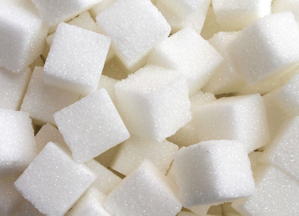 sugar cubes to show how sugar is processed