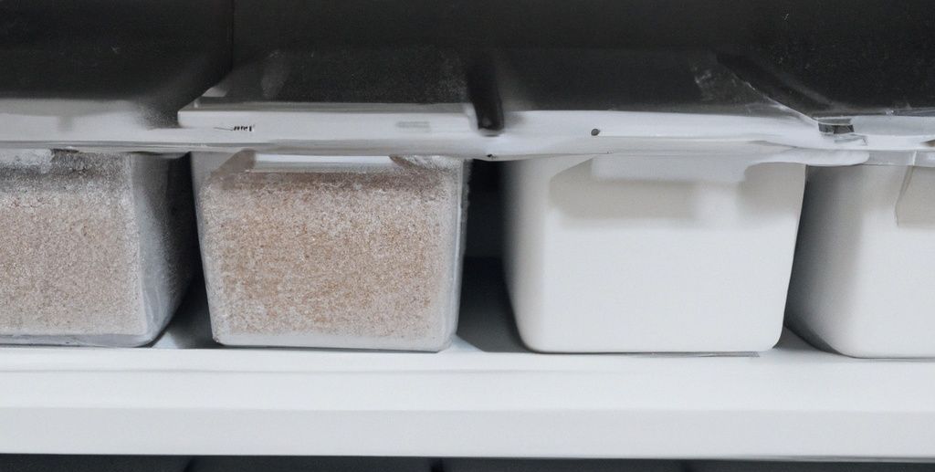 Sugar in food-grade plastic storage container, one of the techniques for long term sugar storage