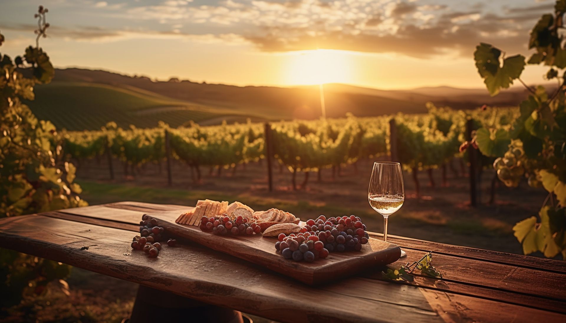 a-rustic-picnic-table-set-with-fresh-fruit-an