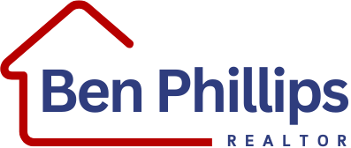 Logo of Ben Phillips, Realtor, with a red house outline above his name.