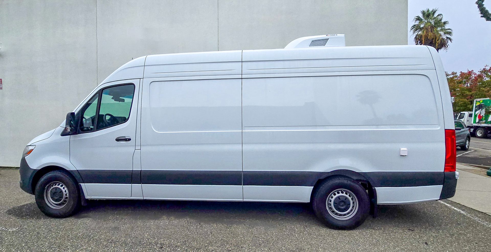 A white therapy van provides therapy to schools.