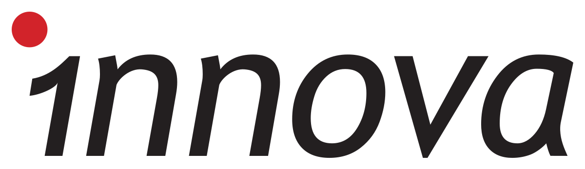 Logo von "1nnova" mit einem roten Punkt über dem "i".
