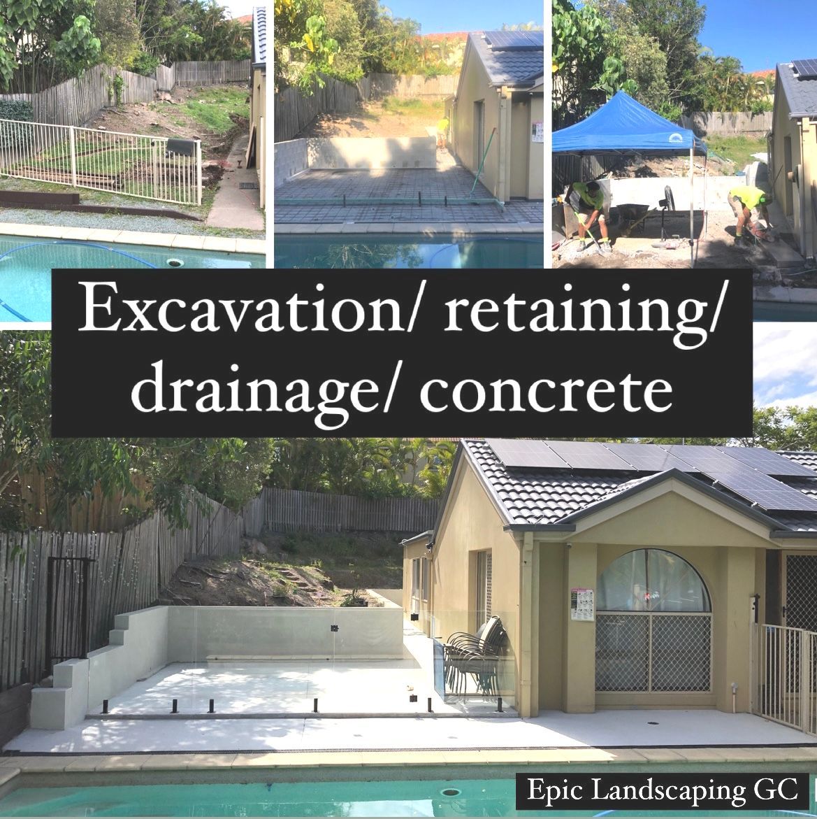 Excavation/retaining/drainage/concrete
